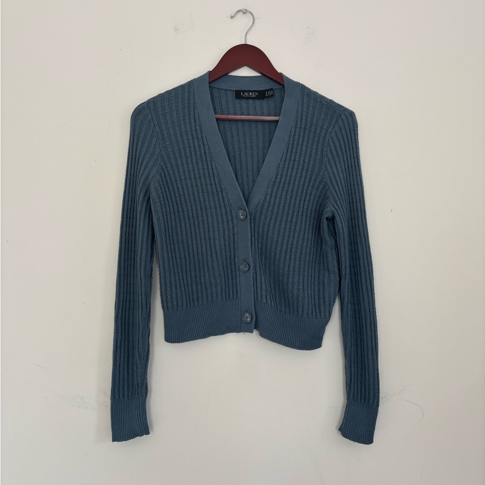 Ralph Lauren blue knit cardigan - Size small